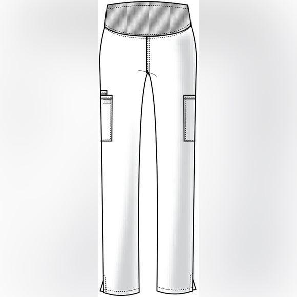 Cherokee Maternity Scrub Pants for Women, Workwear Professionals Soft Stretch. - Picture 4 of 6
